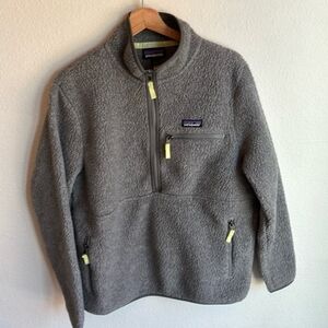 PATAGONIA Womens Retro Pile Marsupial Fleece Pullover Jellyfish Lime